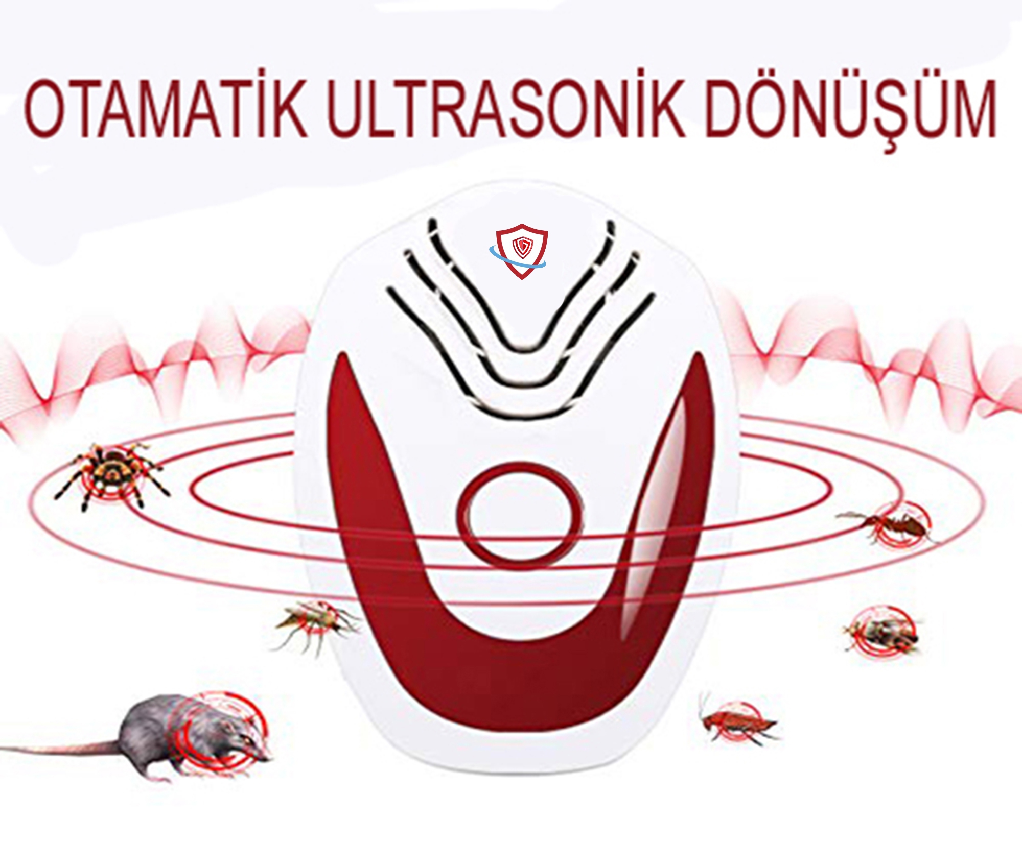 Eco Ultrasonik Fare Kovucu Haşere ve Böcek Kovucu 120m2 Etkili