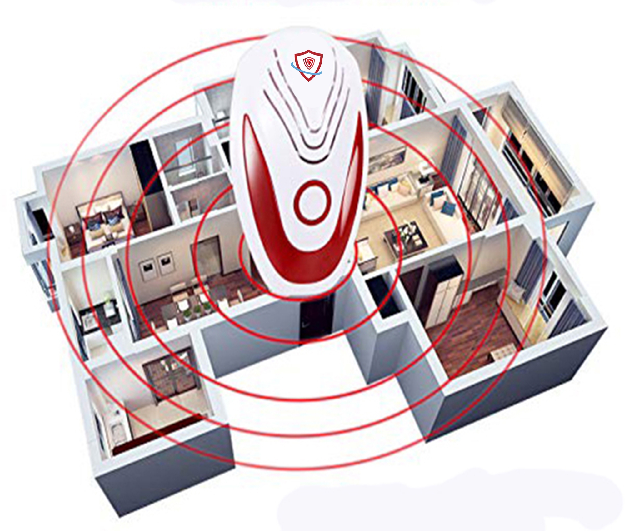 Eco Ultrasonik Fare Kovucu Haşere ve Böcek Kovucu 120m2 Etkili